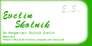 evelin skolnik business card